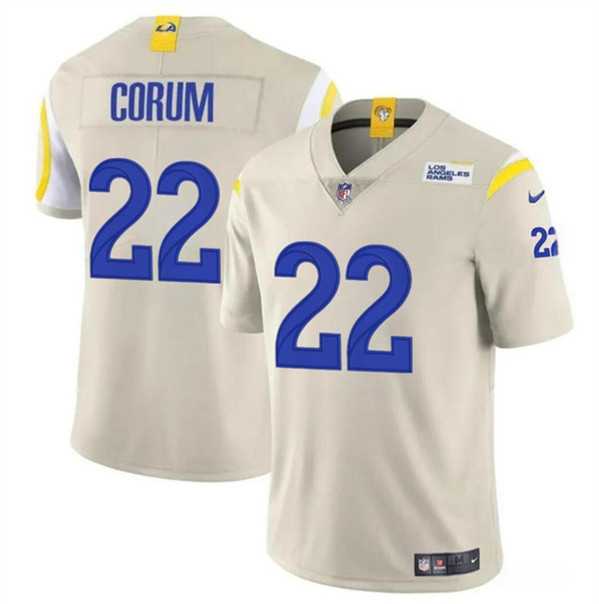 Men & Women & Youth Los Angeles Rams #22 Blake Corum Bone 2024 Draft Vapor Untouchable Stitched Jersey